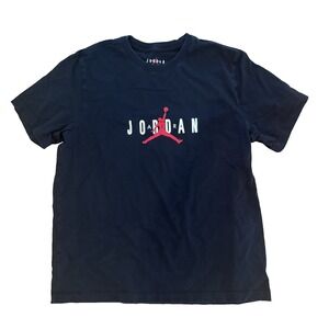 Jordan Shirt Mens XL Black Red Jumpman Logo Basketball Tee DM1462-010 Nike